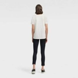 تي شيرت دكني ابيض بشعار اسود Dkny